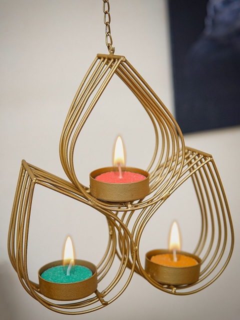 

StatueStudio Gold-Toned Patterned Candle Tealight Holder