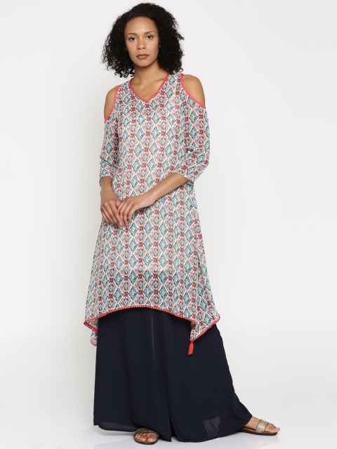 

Fusion Beats Women Multicolored Printed A-Line Kurta, Multi