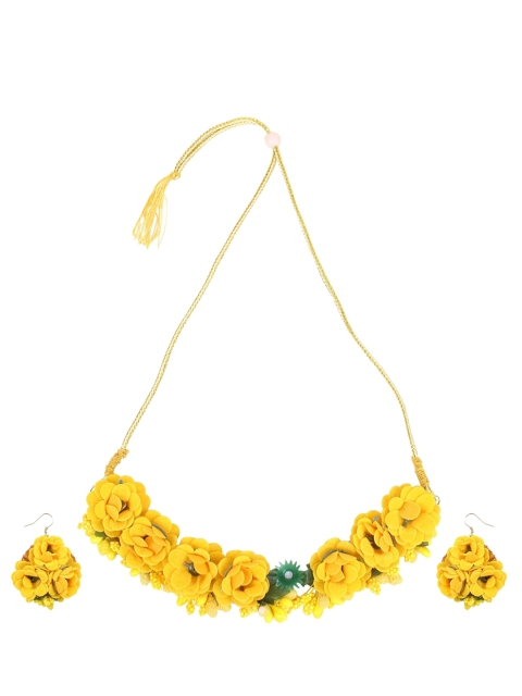 

CARDINAL Yellow & Green Flower Jewellery Set