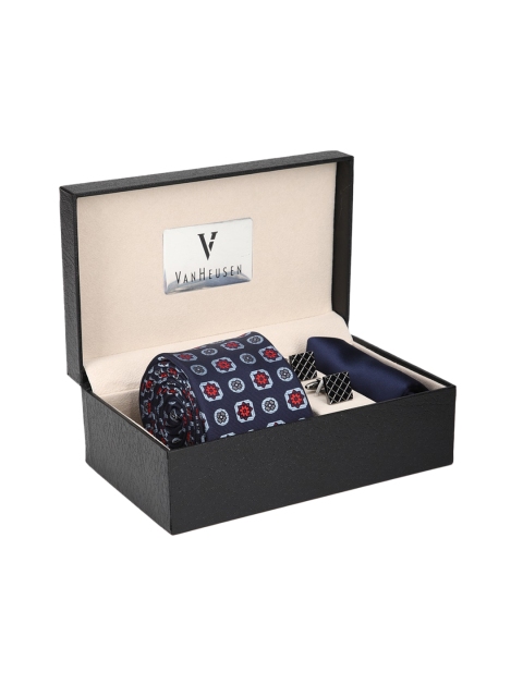 

Van Heusen Men Navy Blue & Red Accessory Gift Set