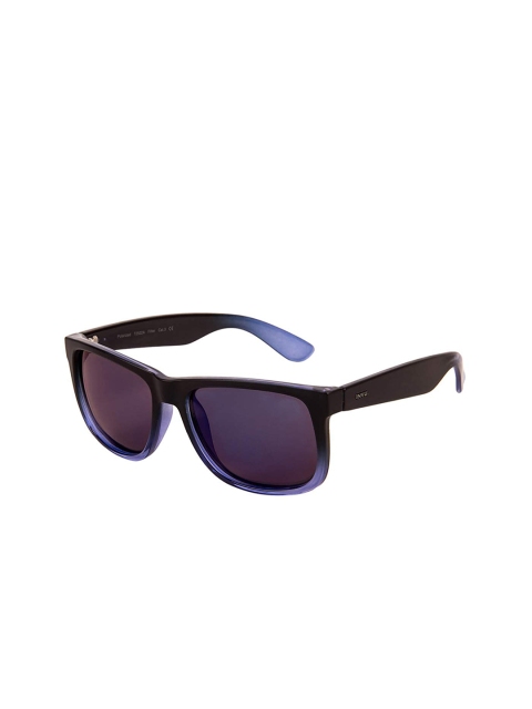 

INVU Unisex Blue Lens & Black Wayfarer Sunglasses with UV Protected Lens