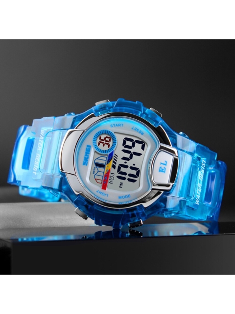 

Skmei Unisex Kids Printed Dial & Blue Straps Digital Watch Skmei_1450_Blue