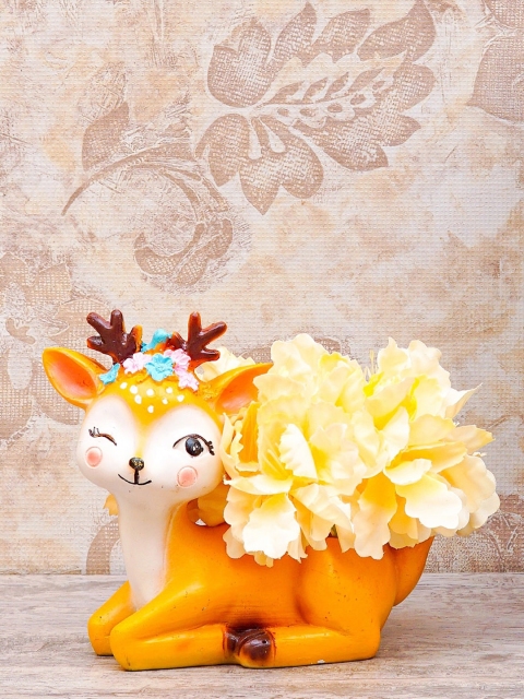 

StatueStudio Yellow Deer Shaped Flower Planter, Multi