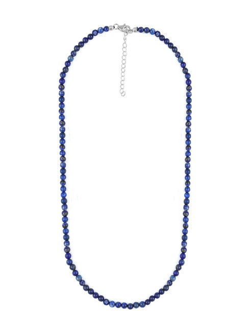 

LA SOULA Blue & Silver-Toned Sterling Silver Handcrafted Necklace