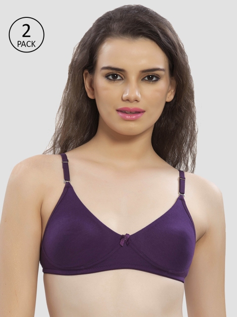 

Lady Love Women Purple Pack of 2 Bra