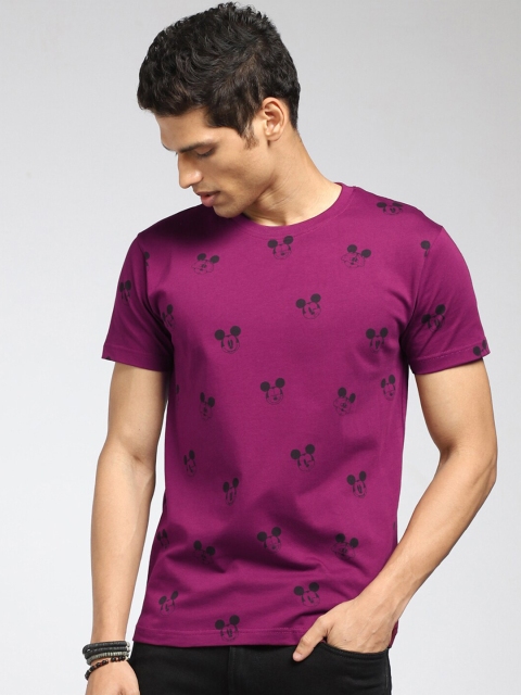 

Bewakoof Men Purple Printed T-shirt