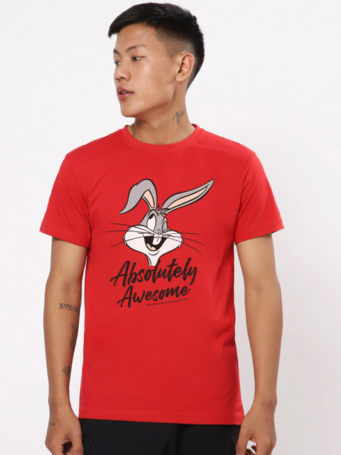 

Bewakoof Men Red Printed T-shirt