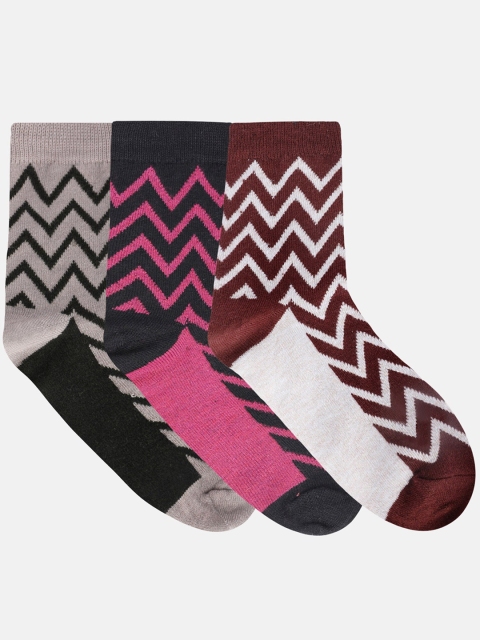 

N2S NEXT2SKIN Women Pack of 3 Patterned Above Ankle Socks, White