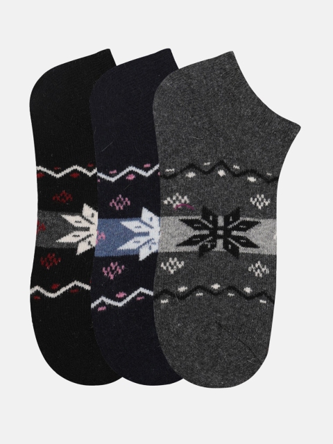 

N2S NEXT2SKIN Women Pack of 3 Ankle Length Socks, Grey