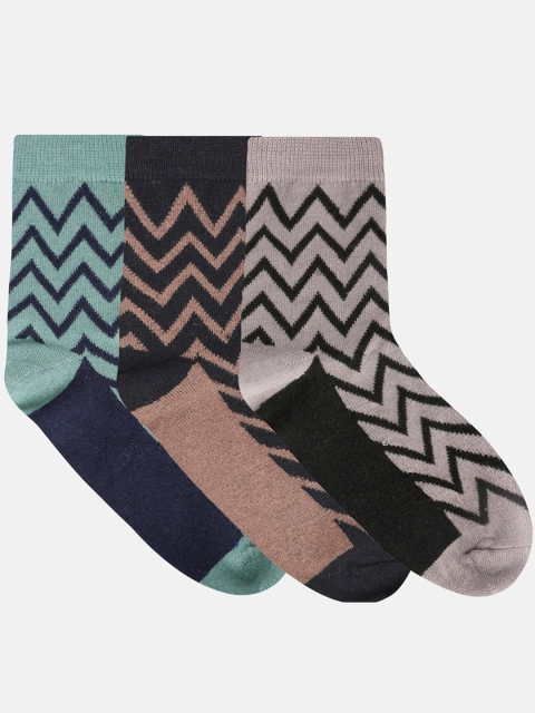 

NEXT2SKIN Women Pack of 3 Black Patterned Woollen Above Ankle length Socks