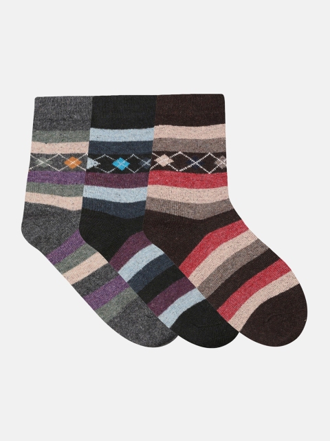 

N2S NEXT2SKIN Women Dark Grey & Navy Blue Patterned Regular Length Assorted Socks