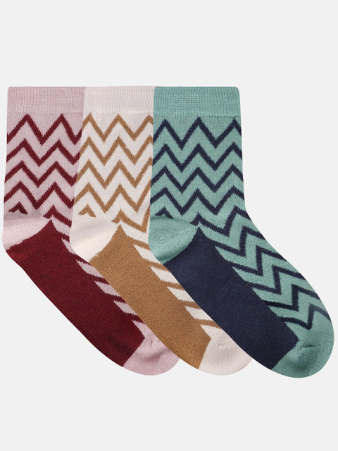 

N2S NEXT2SKIN Pack of 3 Maroon & Yellow Ankle length Socks