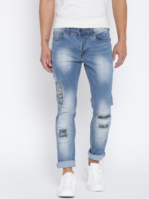 

Kook N Keech Marvel Men Blue Skinny Fit Mid-Rise Mildly Distressed Stretchable Jeans