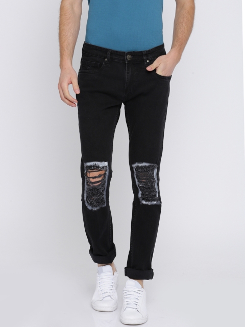 

Kook N Keech Men Black Skinny Fit Mid-Rise Mildly Distressed Stretchable Jeans