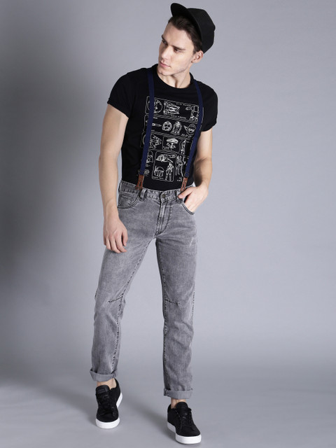 

Kook N Keech Men Grey Slim Fit Mid-Rise Mildly Distressed Jeans