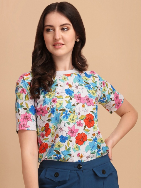 

J Turritopsis Women Blue Printed T-shirt