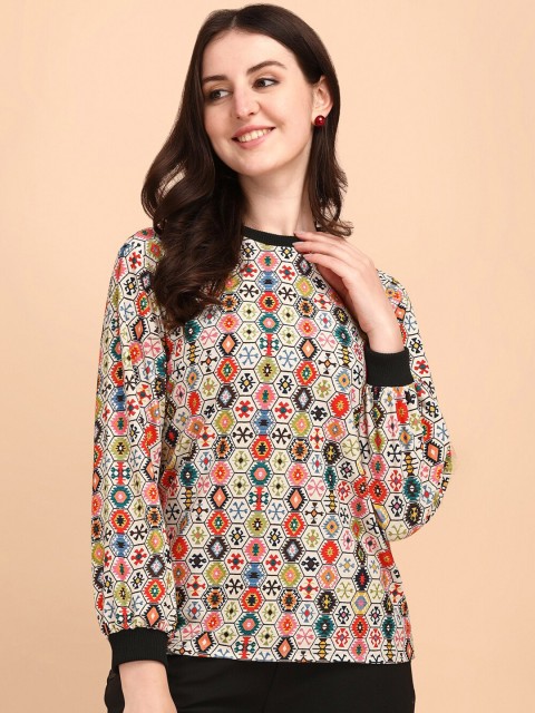 

J Turritopsis Women Multicoloured Floral Printed T-shirt, Multi