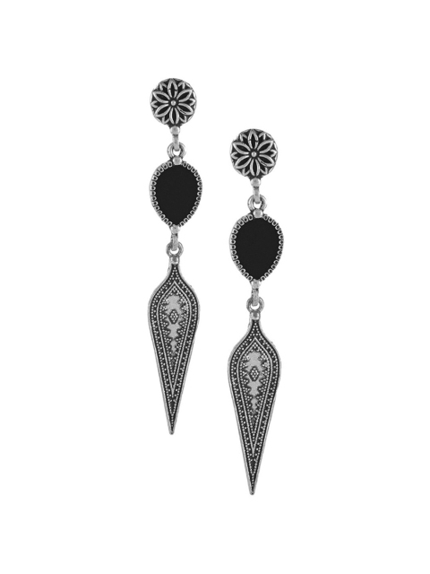 

Mali Fionna Black Contemporary Drop Earrings