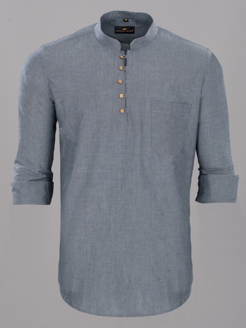 

FRENCH CROWN Men Grey Standard Formal Shirt