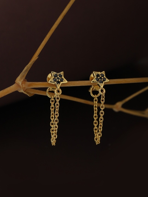 

VANBELLE Gold-Toned Star Shaped Hoop Earrings