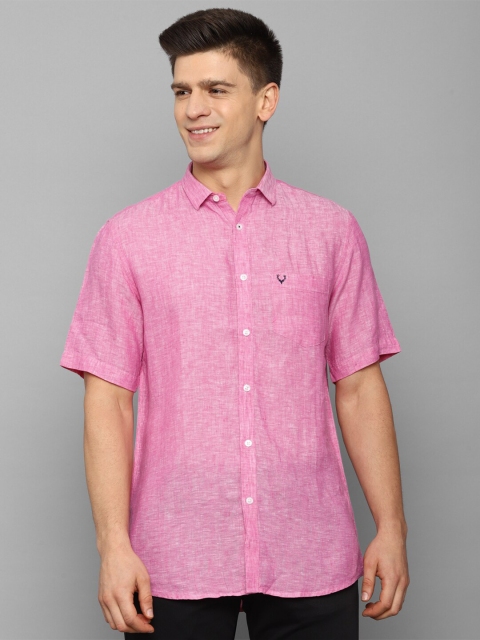 

Allen Solly Men Pink Slim Fit Casual Shirt