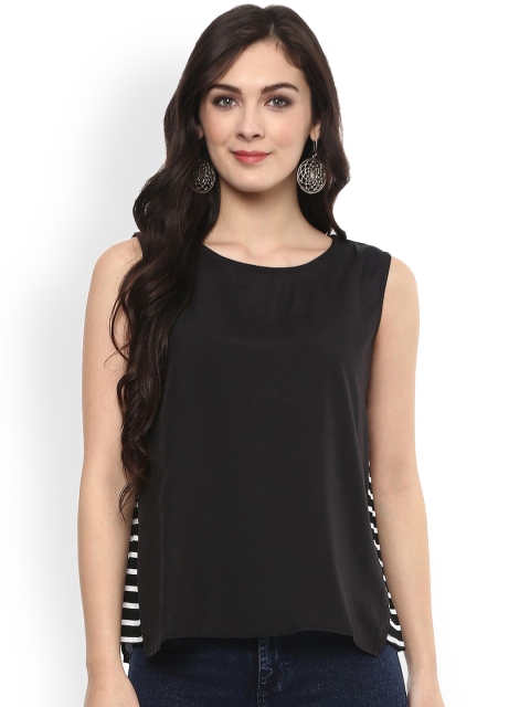 

Pannkh Women Black Pure Cotton Top