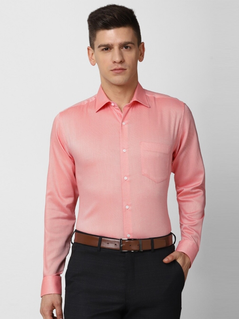 

Van Heusen Men Peach-Coloured Formal Shirt