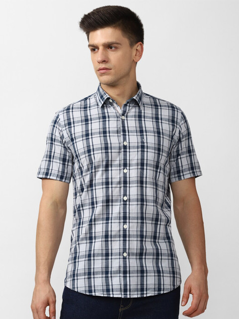 

Van Heusen Sport Men Grey Slim Fit Tartan Checks Checked Casual Shirt