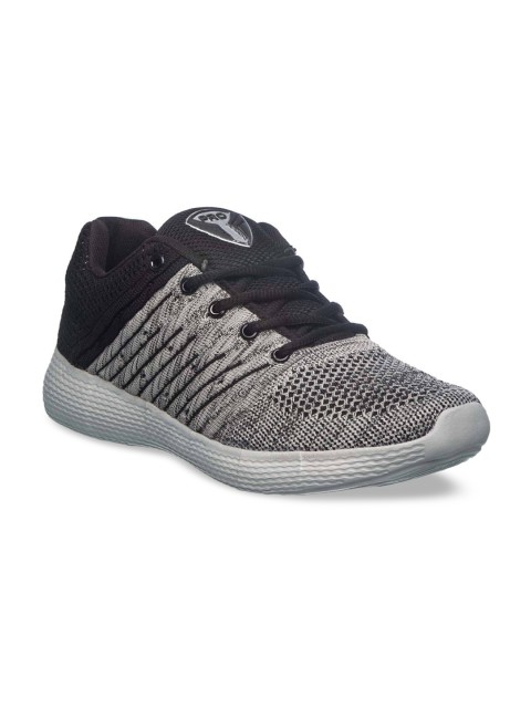 

Khadims Men Grey Woven Design Trekking Shoes