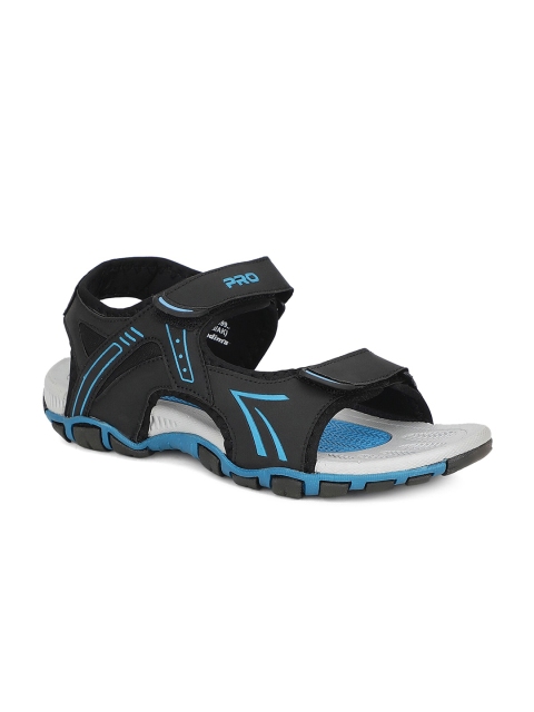 

Khadims Men Black & Blue Sports Sandals