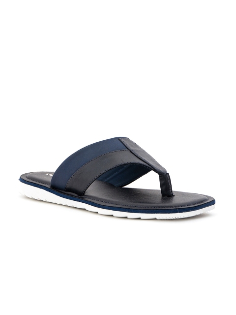 

Khadims Men Navy Blue & White Comfort Sandals