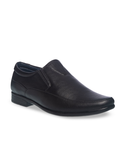 

Khadims Men Black Solid Slip-On Formal Shoes