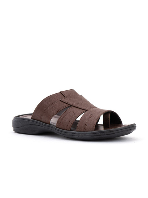 

Khadims Men Brown & Black Comfort Sandals