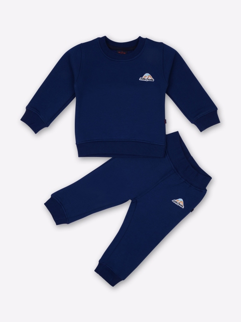 

Little County Boys Navy Blue Logo Embroidered Cotton Tracksuits