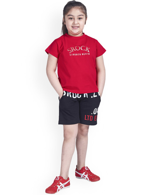 

SIDROCK Girls Red Clothing Set