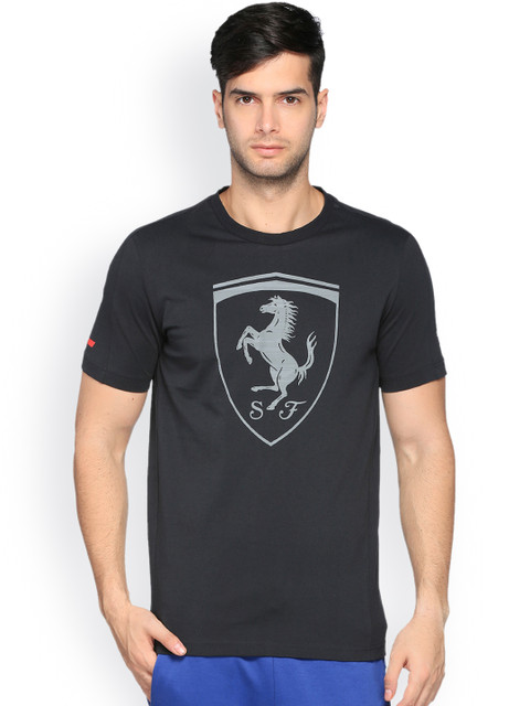 

PUMA Motorsport Men Black Printed Ferrari Big Shield Round Neck T-shirt
