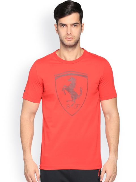 

Puma Ferrari Men Red Printed Round Neck T-shirt