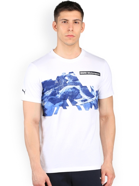 

Puma Men White Graphic Printed BMW MSP Round Neck T-shirt