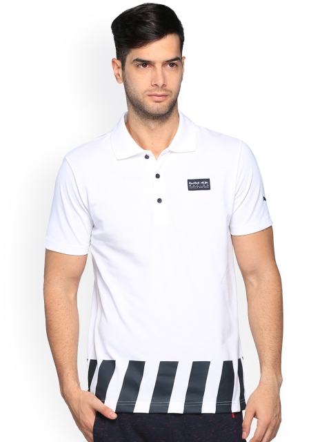 

Puma Men White Solid RBR Polo T-shirt