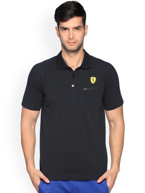 

Puma Men Black Solid Ferrari SF Polo T-shirt