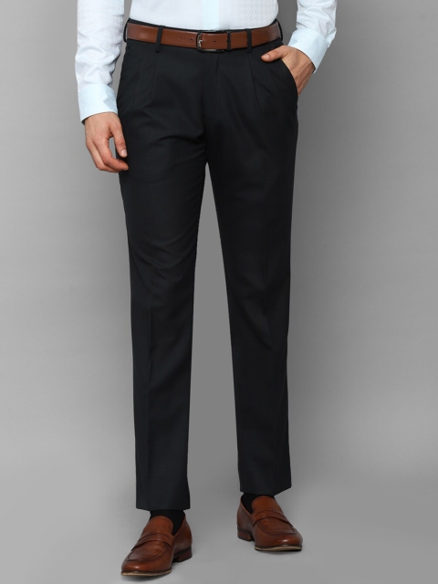 

Louis Philippe Men Black Pleated Trousers