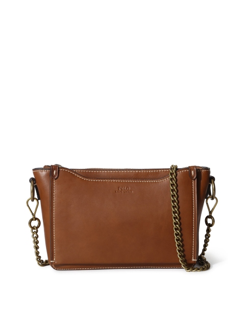 

Polo Ralph Lauren Women Brown Solid Leather Crossbody Handbags