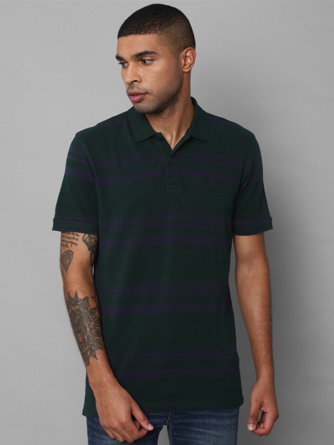 

Allen Solly Men Green Checked Polo Collar T-shirt