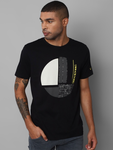 

Allen Solly Men Black & xiketic Typography Printed T-shirt