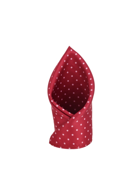 

Alvaro Castagnino Maroon Polka Dot Print Pocket Square