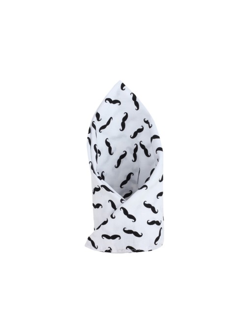 

Alvaro Castagnino White & Black Printed Pocket Square