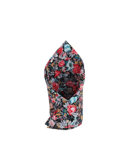 

Alvaro Castagnino Black Floral Print Pocket Square
