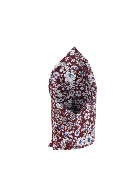

Alvaro Castagnino Maroon & White Floral Print Pocket Square