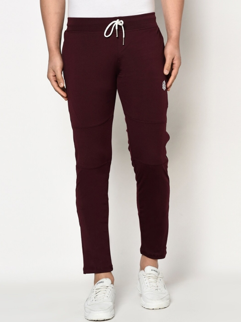 

JOLLY'S Men Maroon Solid Cotton Track Pants