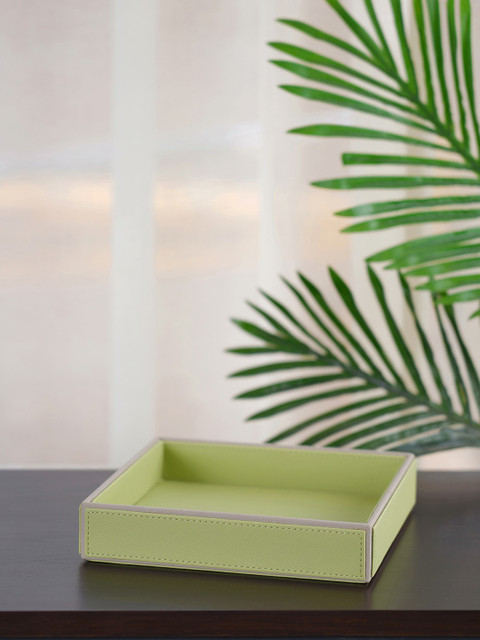 

Pure Home and Living Green Solid Square Trays